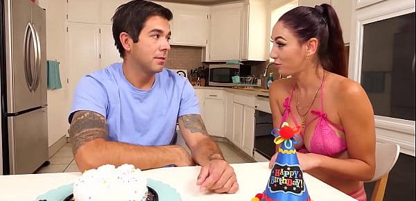  Stepson Gets A Messy Birthday Blowjob Surprise - 1000Facials